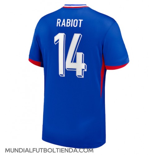 Camiseta Francia Adrien Rabiot #14 Primera Equipación Replica Eurocopa 2024 mangas cortas